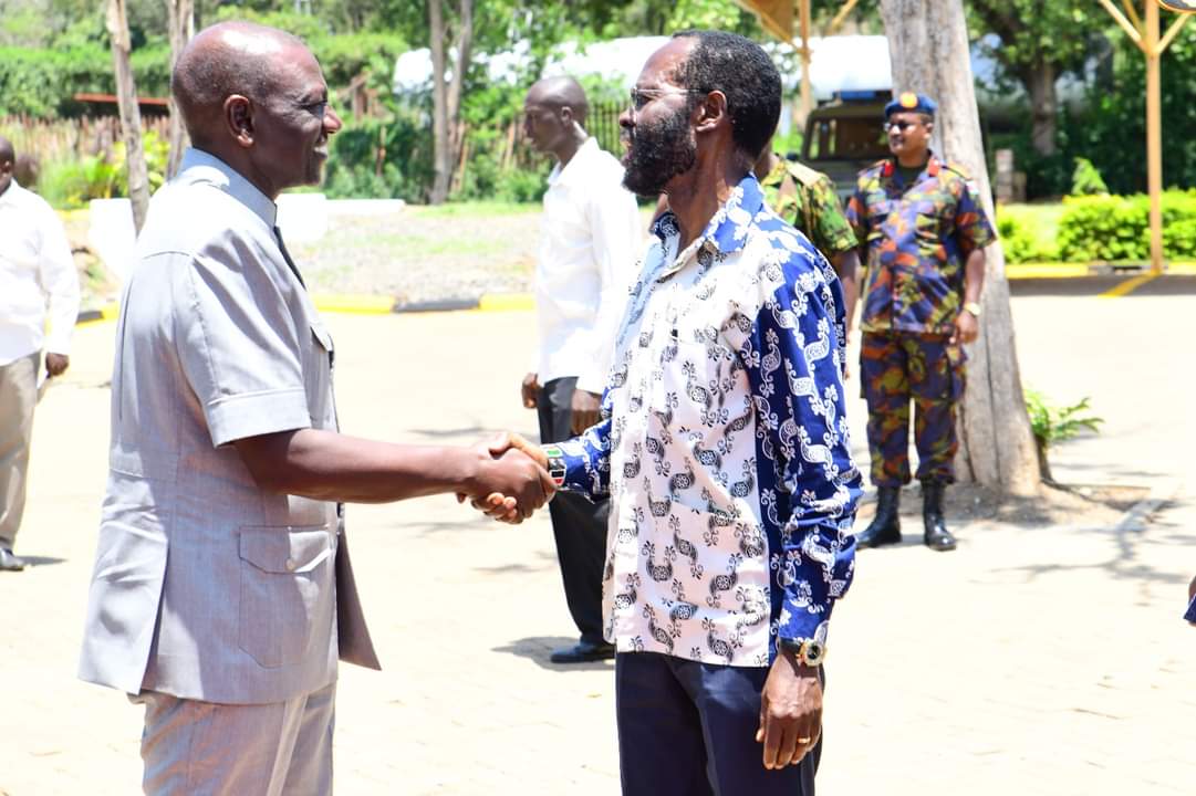 File image of President William Ruto and Kisumu Governor Anyang' Nyong'o.